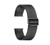 Rimmean 1pc Stainless Steel Mesh Watch Band 8/10/12/13/14/15/16/17/18/19/20/21/22/24mm Release Straps For Mens Women(Black,14mm)