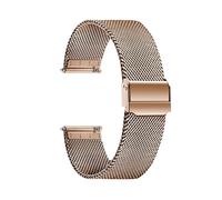 Rimmean 1pc Stainless Steel Mesh Watch Band 8/10/12/13/14/15/16/17/18/19/20/21/22/24mm Release Straps For Mens Women(Rose Gold,17mm)