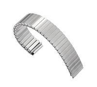 Rimmean 1pc Stainless Steel Stretch Expansion Strap 16mm 18mm Metal Elastic Watchband Smartwatch Bands For Men Women Universal Accessories(Sliver18mm,L)