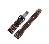 Rimmean 1pc Suitable For IWC Pilot Genuine Leather Strap Cowhide Smart Watch Bracelet Folding Buckle For Women And Men 20/21/22(A-E,20mm)