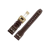 Rimmean 1pc Suitable For IWC Pilot Genuine Leather Strap Cowhide Smart Watch Bracelet Folding Buckle For Women And Men 20/21/22(A-W,22mm)