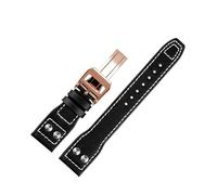 Rimmean 1pc Suitable For IWC Pilot Genuine Leather Strap Cowhide Smart Watch Bracelet Folding Buckle For Women And Men 20/21/22(A-O,22mm)