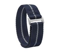 Rimmean 1pc Titanium Buckle Strap 20mm 22mm Watch Band Sports Fabric Wristband Universal Bracelet For Men Women(Blue-Titanium,22mmM)