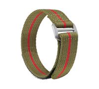Rimmean 1pc Titanium Buckle Strap Wristband Belt 20mm 22mm Universal Replacement Sport Watch Bands Wristwatch Bracelet(Green-red-Titanium,20mmM)