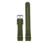 Rimmean 1pc TPU Strap For Sport Diving Watch Band Men Army Silicone Water Ghost Wrist Bracelet Accessories 20mm 22mm(Army green,20mm)