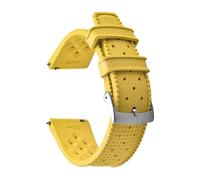 Rimmean 1pc Trapical FKM Watch Straps Release Fluororubber Band With Silver Black Gold Buckle 18mm 19mm(Yellow-Buckle1,19mm)