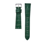 Rimmean 1pc Unisex Classic Bamboo Leather Watch Band 16/18/19/20/21/22mm Release Smartwatch Strap For Men Women Wristbands(Green,20mm)