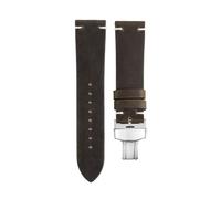 Rimmean 1pc Vintage Cowhide Leather Strap Oil Wax Watch Bands Men Replacement Bracelet 18mm 20mm 22mm 24mm Wristband Belt Accessories(Dark Brown-SVBuckle,22mm)