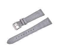 Rimmean 1pc Vintage Leather Watch Band 18mm 19mm 20mm 22mm Release Soft Suede Replacement Strap For Men Women Classic Retro Watchband(Light Gray,22mm)