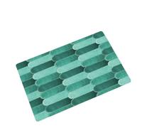 Rimmean 1pc Vintage Tile Doormat Geometric Pattern Modern Home Decor Carpet Soft Non-Slip Entryway Rug For Front Door And(3,40x60cm)