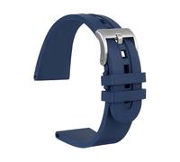 Rimmean 1pc Watch Strap Release Fluororubber 24mm Soft Breathable Durable Band Universal Replacement(Blue)