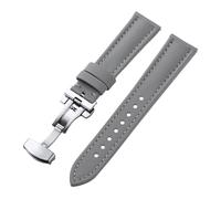 Rimmean 1pc Waterproof Sailcloth Watch Band Durable Butterfly Buckle Strap 18/19/21/20/22mm Release Bracelets For Gt5/Gt4(Grey Grey,18mmSilver Buckle)