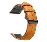 Rimmean 1pc Wax Vintage Release 22mm 24mm Genuine Leather Watch Bands For Men Women Grain Strap(Toffee Brown 2,20mm)