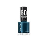Rimmel 60 Seconds Super Shine Nail Polish, 102 Denim Lover, Quick-Dry Nail Polish, Ultra-Shiny Finish, Easy to Apply, Vibrant Colour, Long-Wearing, Clean and Improved Formula, Vegan, 8ml