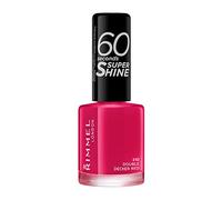 Rimmel 60 Seconds Super Shine Nail Polish, 310 Double Decker Red, Quick-Dry Nail Polish, Ultra-Shiny Finish, Easy to Apply, Vibrant Colour, Long-Wearing, Improved Formula, Vegan, 8ml