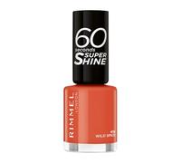 Rimmel 60 Seconds Super Shine Nail Polish, 410 Wild Spice, Quick-Dry Nail Polish, Ultra-Shiny Finish, Easy to Apply, Vibrant Colour, Long-Wearing, Improved Formula, Vegan, 8ml