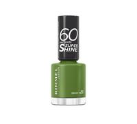 Rimmel 60 Seconds Super Shine Nail Polish, Grassy Fields, Quick-Dry Nail Polish, Ultra-Shiny Finish, Easy to Apply, Vibrant Colour, Long-Wearing, Clean and Improved Formula, Vegan, 8ml