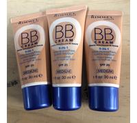 Rimmel 9 in 1 BB Cream Skin Perfecting Super Makeup 30ml MEDIUM SPF25 X3