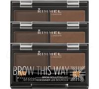 Rimmel Brow This Way eyebrow palette shade 003 Dark Brown 1,3 g