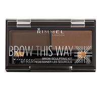 Rimmel London Women's Brow This Way Brow Scuplting Kit in Dark Brown | Size: 3.27g Rimmel London Dark Brown 3.27g