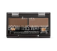 Rimmel Brow This Way Sculpting Kit, Medium Brown, Powder 004 Ounce, Wax 003 Ounce