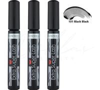 RIMMEL Extra Super Lash Building Mascara 8ml - 101 Black Black PACK OF 3