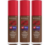 Rimmel Foundation Lasting Finish 605 Hazelnut - Pack of 3 - Up to 35hr - SPF 20
