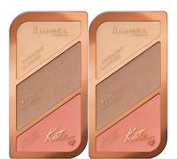 RIMMEL Kate Sculpting Contouring Highlighter Palette - 002 Coral GlowPACK OF 2