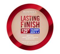 Rimmel Lasting Finish 25 HR Compact Foundation 004 Rose Ivory, Matte Buildable Coverage, Powder-to-Cream, Anti-Pollution Shields, SPF 20, Hyaluronic Acid, Waterproof, Hides Imperfections