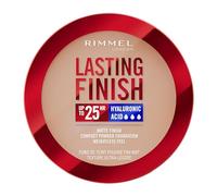 Rimmel Lasting Finish 25HR Compact Foundation 005 Ivory, Matte Buildable Coverage, Powder-to-Cream, Anti-Pollution Shields, SPF 20, Hyaluronic Acid, Waterproof, Hides Imperfections