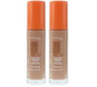 Rimmel Lasting Radiance Medium Coverage Anti Pollution Foundation, SPF 25, 201 Classic Beige (Rimmel Wake Me Up Foundation Upgrade) (Pack of 2)