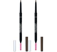 Rimmel London Brow Pro Micro Ultra-Fine Precision Pencil & Brush, Natural-looking Defined Brows, Soft Brown, 0.03 g (Pack of 2)
