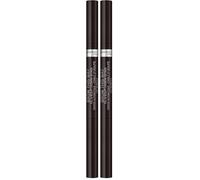 RIMMEL LONDON - Brow This Way - Fill & Sculpt Eyebrow Definer - Soft Pencil and Brush Duo - Creamy Glide On Formula - All Day Wear - Transfer-proof, Fade-proof - Soft Black - 0.25g (Pack of 2)