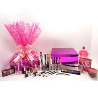 Rimmel London Festive Beauty hamper, 12 Piece Make Up Set, E H Make Up Bag, Free Crystal Ring,