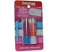 Rimmel London Keep Calm and Lip Balm Lip Balm Duo Pack 3.7g Berry Blush 3.7g Crystal Clear