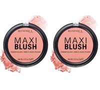 Rimmel London Maxi Blush Pigmented Powder Blusher, Third Base, 9 g (Pack of 2)
