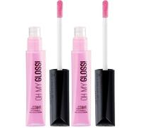 RIMMEL LONDON - Oh My Gloss! Lip Gloss - High Shine - Up To 6hr - Enhanced With Argan Oil - Non Sticky -Lip Hugging Wand For Smooth & Precise Application - 130 Purr Glossy Cat - 6.5ml (Pack of 2)