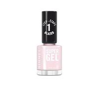 Rimmel Super Gel, 105 Pink Glazed, Long-Lasting Nail Polish, Glazed Finish, Easy Application, Gel-like Manicure, Chip Resistant, Clean Formula, 12ml