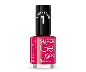 Rimmel London Super Gel Nail Polish by Kate, 24 Red Ginger, 12 ml