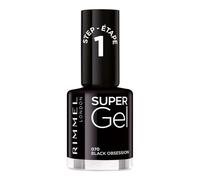 Rimmel London Super Gel Step 1 Nail Polish Shade 070 Black Obsession