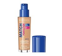 Rimmel Match Perfection Foundation 082 Fair Beige, Medium Coverage, 24hr Hydration, No Caking or Creasing, Lightweight, Reduces Imperfections, Invisible Coverage, SPF20, Cruelty Free