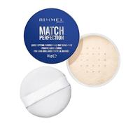 Rimmel Match Perfection Loose Setting Powder, 001 Translucent, Lightweight & Breathable, Matte Finish, Vegan-Friendly Makeup, 18g