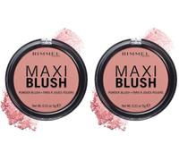 Rimmel Maxi Blush Powder, 9g (Pack of 2)