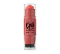 Rimmel Multi Tasker Blush'N'Brush, Dual-Ended Blush Stick with Built-in Brush, Cream-to-Powder Formula for a Smooth, Weightless Finish, Coral Dust, 8g