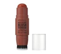 Rimmel Multi Tasker Blush'N'Brush, Dual-Ended Blush Stick with Built-in Brush, Cream-to-Powder Formula for a Smooth, Weightless Finish, Roasted Peach, 8g