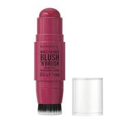 Rimmel Multi Tasker Blush'N'Brush, Dual-Ended Blush Stick with Built-in Brush, Cream-to-Powder Formula for a Smooth, Weightless Finish, Fushia Glam, 8g
