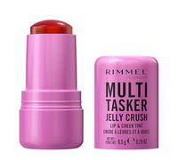 Rimmel Multi Tasker Jelly Crush Lip & Cheek Tint, 100 Pink Dash, Hydrating Blush and Lip Stain, Easy Removal, Infused with Moisturising Niacinamide, 8.5g