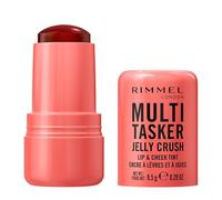 Rimmel Multi Tasker Jelly Crush Lip & Cheek Tint, 300 Peachy Punch, Hydrating Blush and Lip Stain, Easy Removal, Infused with Moisturising Niacinamide, 8.5g