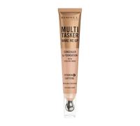 Rimmel Multi-Tasker Wake Me Up Foundation & Concealer 025 Rose Ivory, Depuffs & Brightens Dark Circles, Metallic Cooling Applicator, Caffeine & Victamin C, 2% Niacinamide, Vegan, Cruelty free