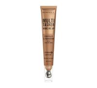 Rimmel Multi-Tasker Wake Me Up Foundation & Concealer 090 Toffee, Depuffs & Brightens Dark Circles, Metallic Cooling Applicator, Caffeine & Victamin C, 2% Niacinamide, Vegan, Cruelty free